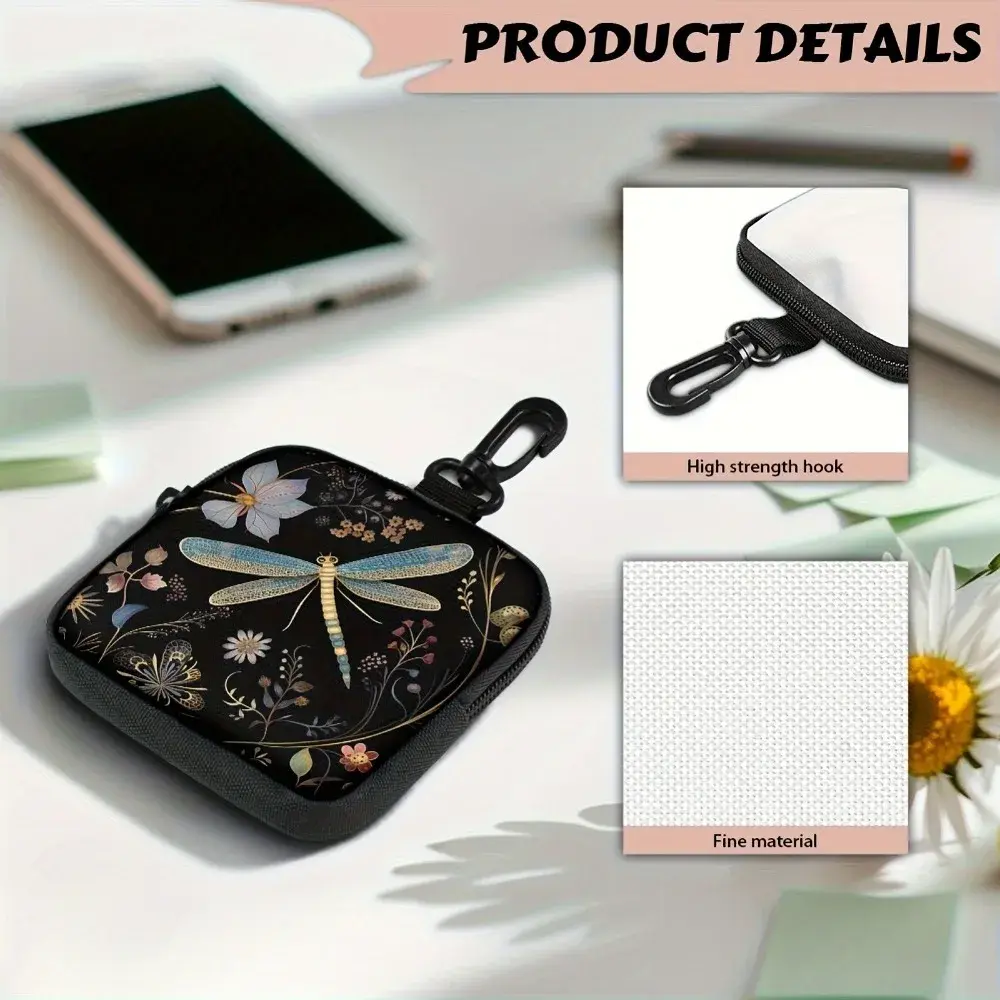 Trendy Mini Coin Purse Cat Dog Print Lightweight Wallet Durable Portable Zipper Storage Bag Friends Gift