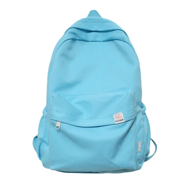 ins Japanese schoolbag Female Korean version of junior high school students cute solid color backpack high school students large
