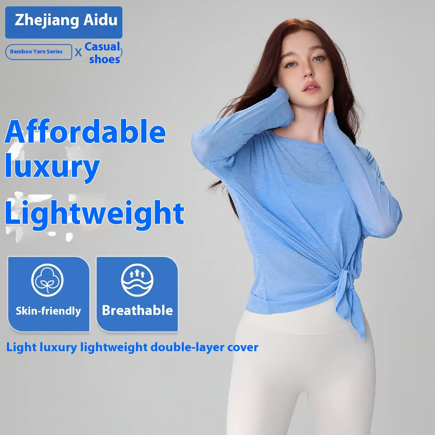 Slub yarn breathable yoga blouse women split-ended sports fitness top yoga tops women