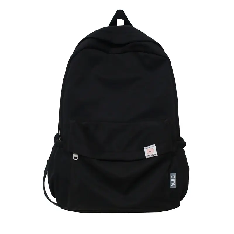 ins Japanese schoolbag Female Korean version of junior high school students cute solid color backpack high school students large