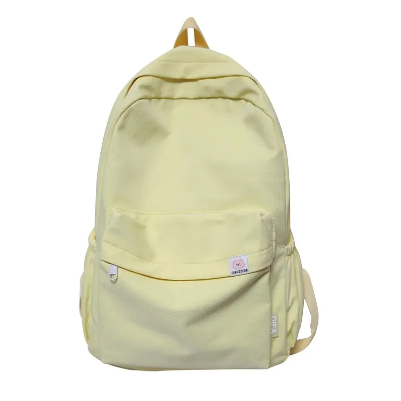 ins Japanese schoolbag Female Korean version of junior high school students cute solid color backpack high school students large