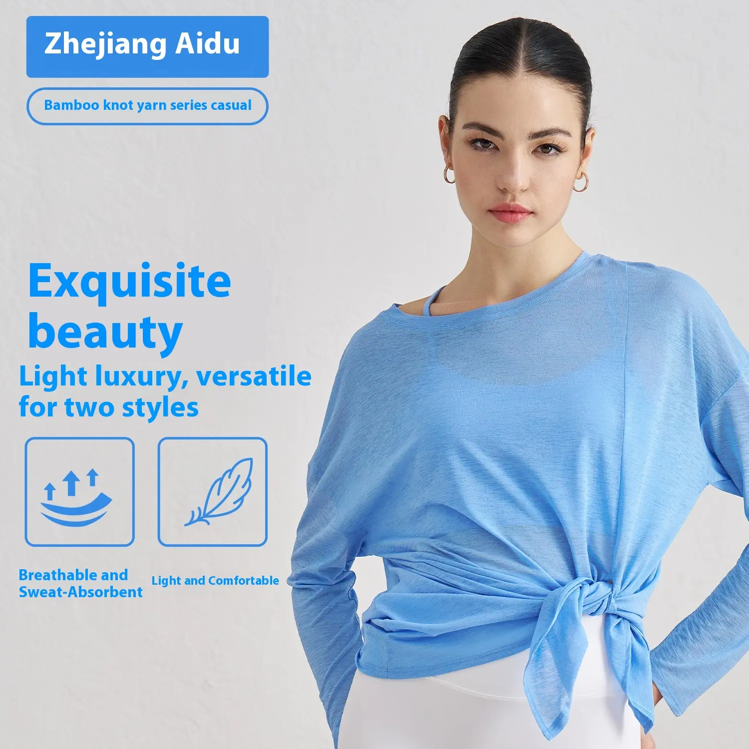 Slub yarn breathable yoga blouse women split-ended sports fitness top yoga tops women
