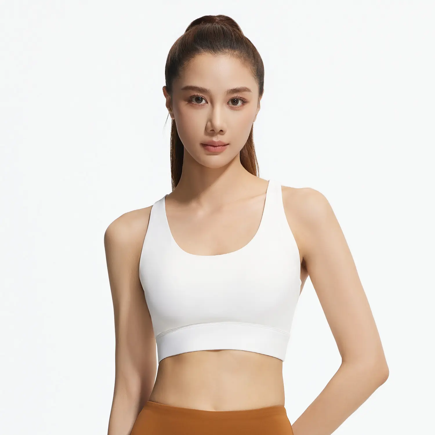 Juyitang mesh back cross sports bra beauty back top high-strength shock-proof yoga fitness underwear women
