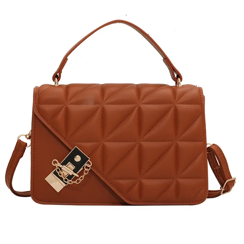 Small bag women's new single shoulder crossbody bag simple chain small bag fashion casual diamond check women bag small square