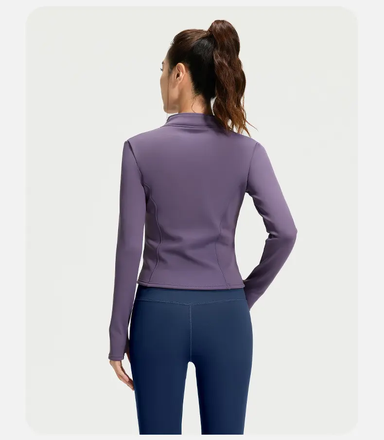 Juyitang autumn and winter velvet thickened yoga suit, nude self-cultivation and thin high elastic windproof fitness suit, women