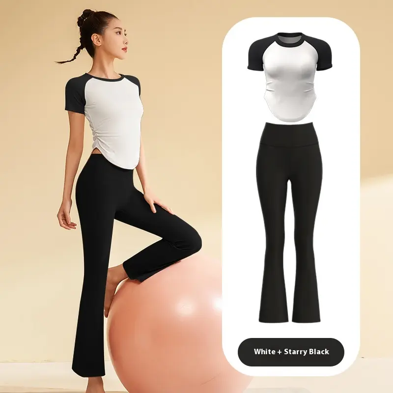 Juyitang Spring and Autumn Yoga Sports Suit Women's Running Fitness Pilates Outdoor Wear Yoga Suit Yoga Set