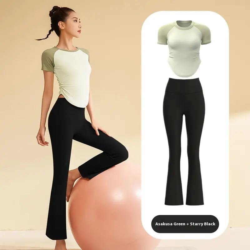 Juyitang Spring and Autumn Yoga Sports Suit Women's Running Fitness Pilates Outdoor Wear Yoga Suit Yoga Set