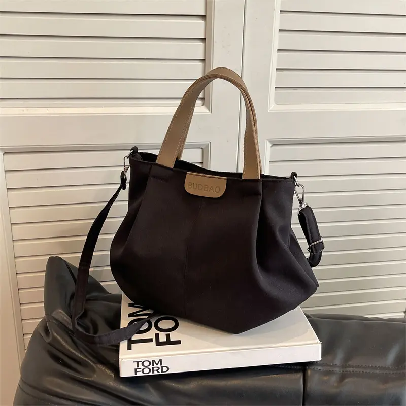 New all-in-one large capacity canvas Tote bag trendy handbag trend commuter bag single shoulder diagonal bag
