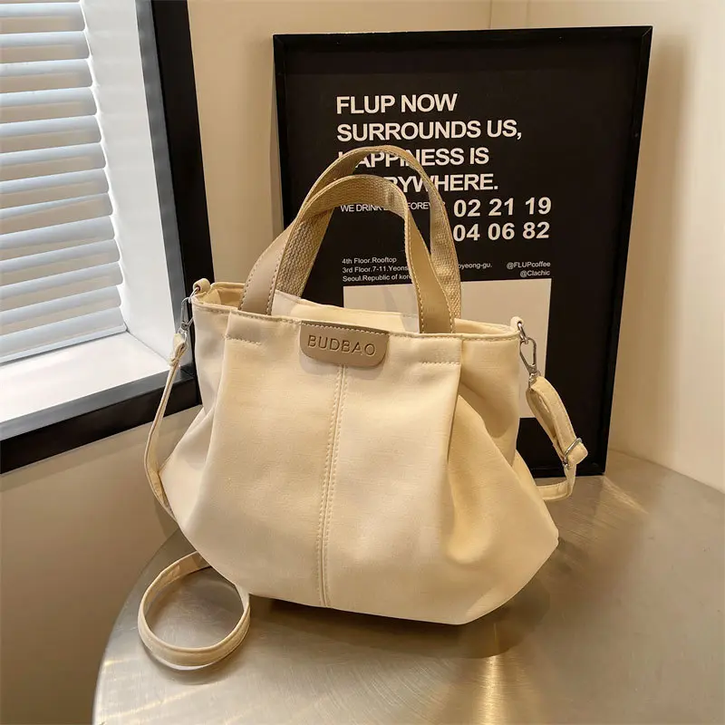New all-in-one large capacity canvas Tote bag trendy handbag trend commuter bag single shoulder diagonal bag