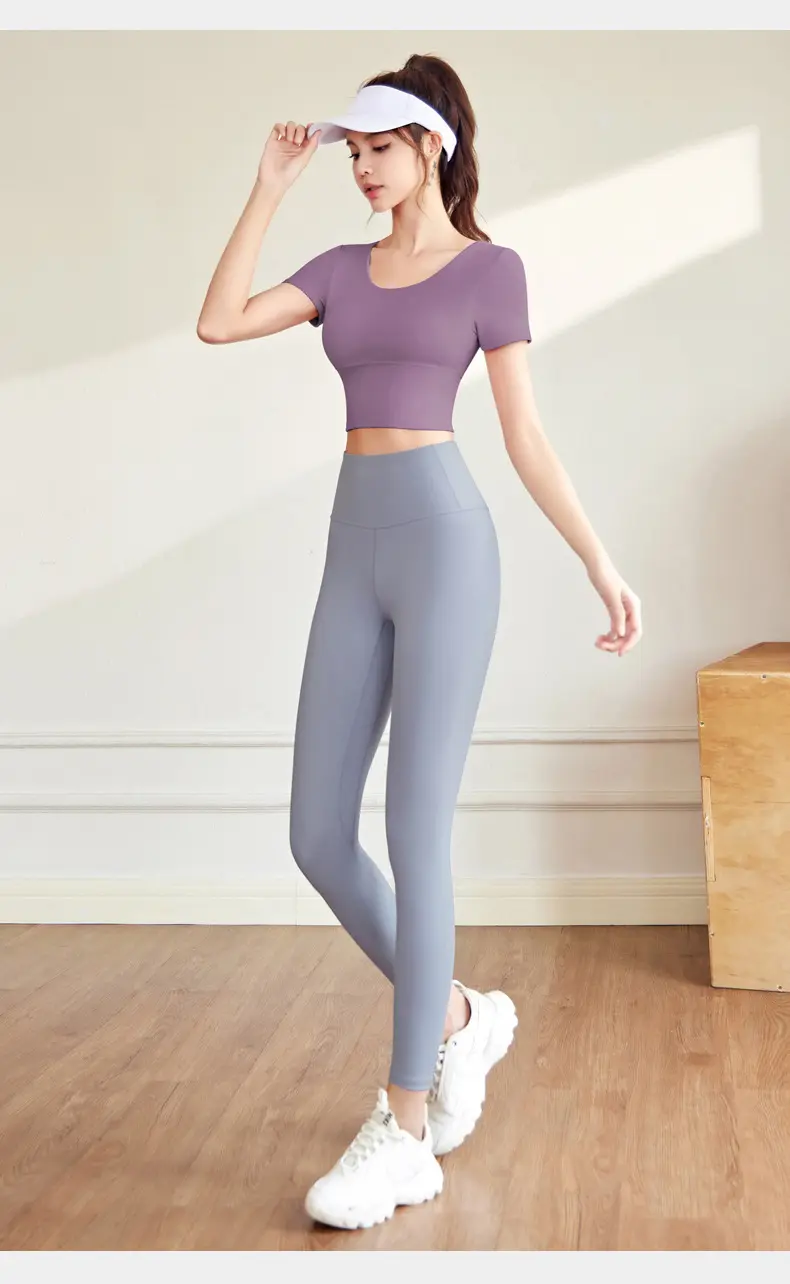 Juyitang Beauty Back Yoga Suit Skinny Sports Top Women's Naked Sense Yoga Suit Women's Chest Pad
