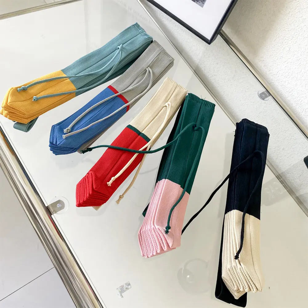 Knitted Foldable Storage Handbag Casual Large Capacity Reusable Eco Folding Shopping Tote Bags For Women Organ Pleats
