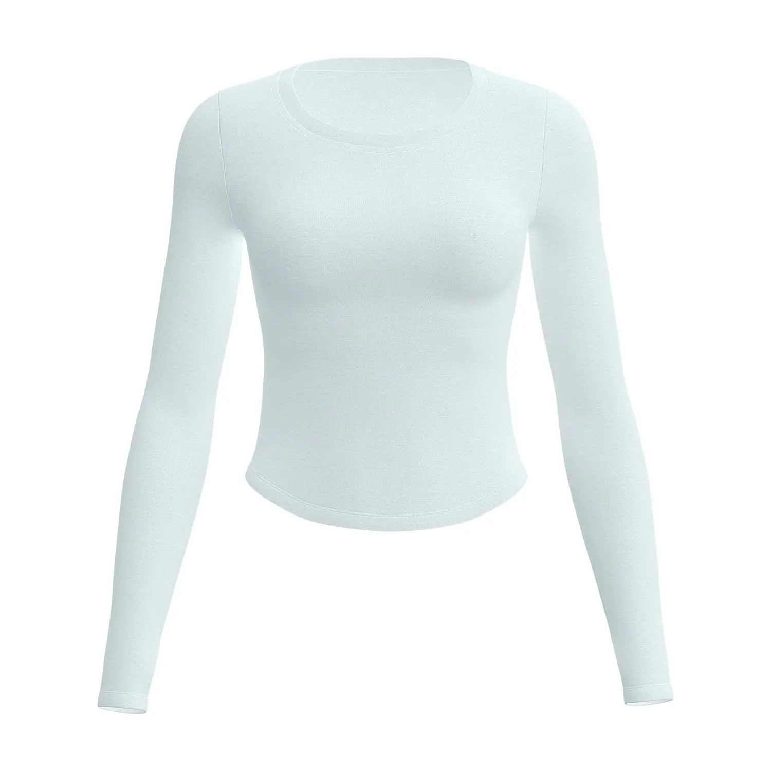 sports long-sleeved nude tight and thin running sports T-shirt bra-free yoga clothes women workout tops for women fitness homme