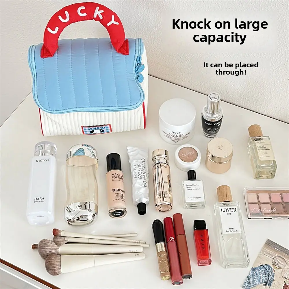 Original Cute Cabin Makeup Bag Girls large capacity skincare storage bag Portable portable travel toiletry bag