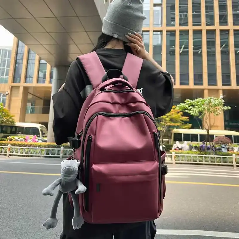 Fashion brand high appearance level large capacity schoolbag niche design lightweight waterproof backpack class commuting