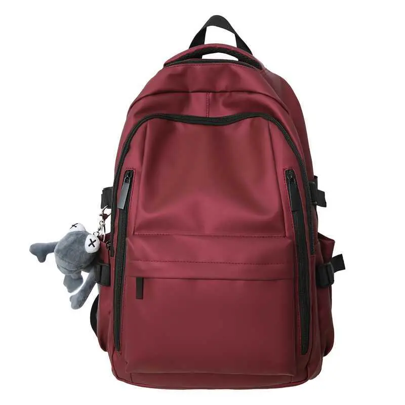 Fashion brand high appearance level large capacity schoolbag niche design lightweight waterproof backpack class commuting