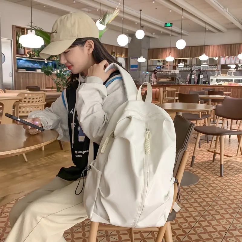 Primary and secondary school students backpack large capacity schoolbag 2024 new backpack Korean version of fashion Harajuku bag