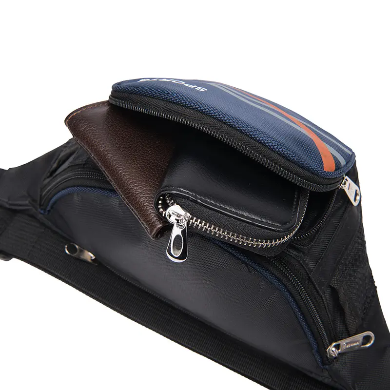 Men's canvas sports fanny pack women's casual fashion large capacity storage cashier fanny pack belt bag waist bag for men