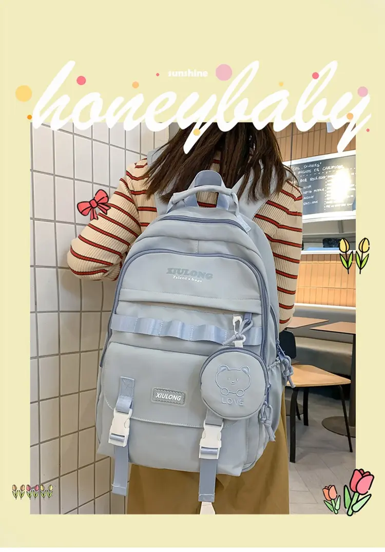 School bag female college student fashion backpack large capacity school backpack backpack women