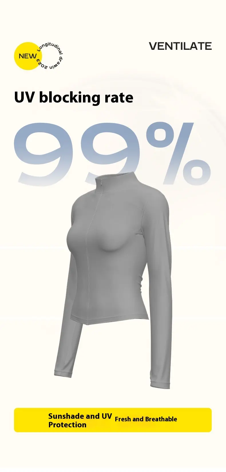 Juyitang's new ice silk sunscreen clothes are dry, breathable, UV-proof, slim-fitting, running sports sunscreen jackets.