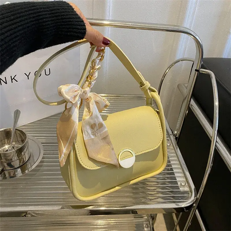 Texture armpit bag female summer new fashion chain bag small square bag ins single shoulder crossbody bag small square bag