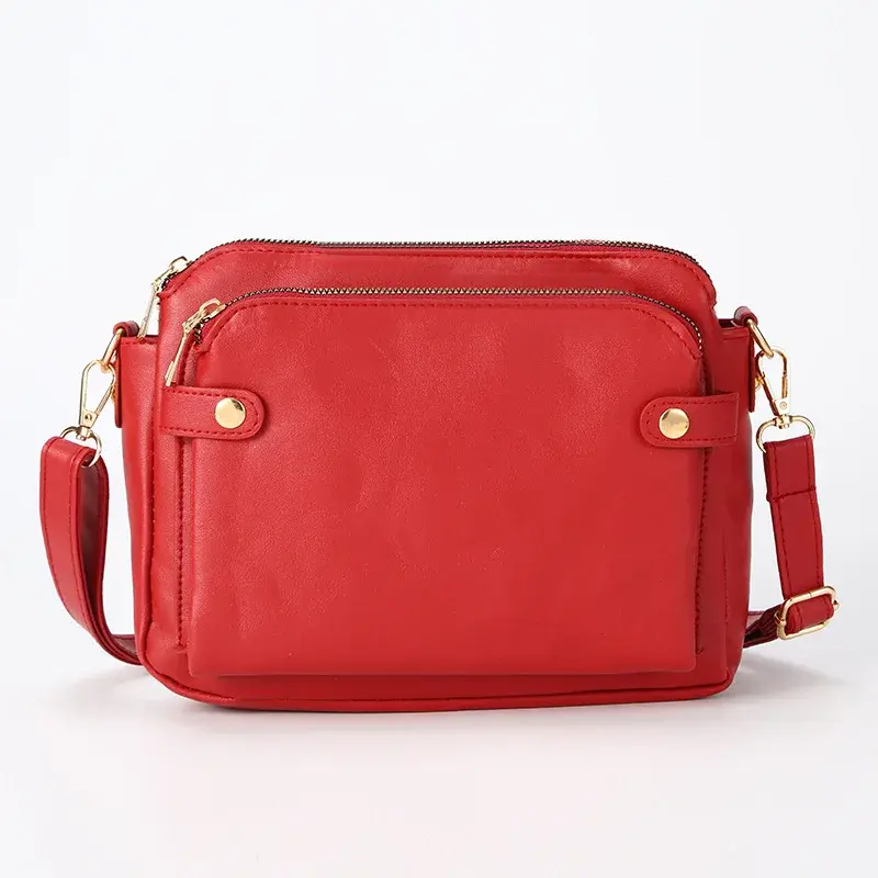 Vintage Euro-American triple leather crossbody bagThree Layer Leather handbags  bags  bags for women