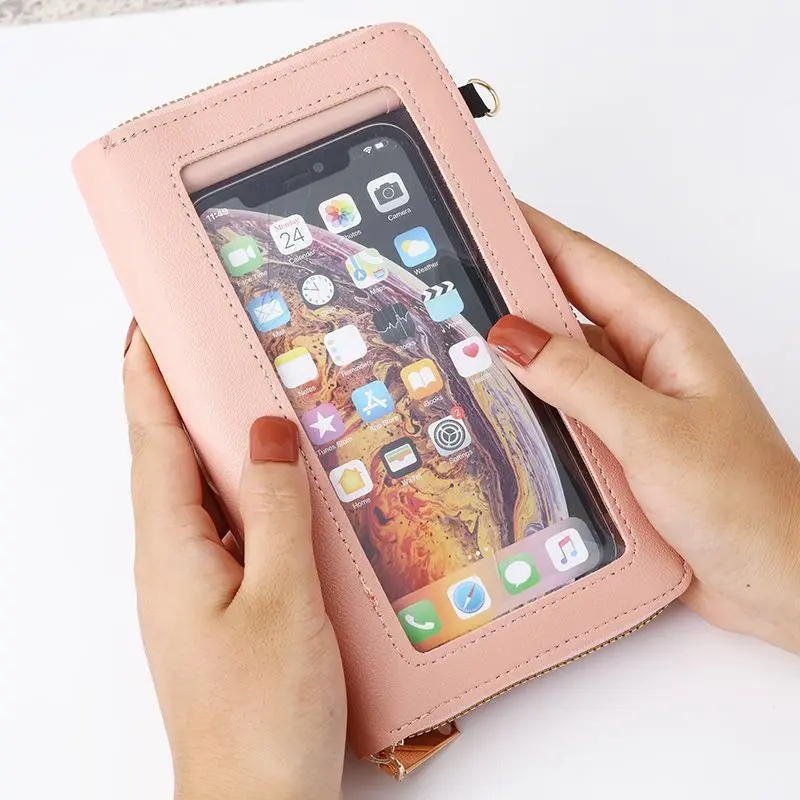 Touch screen mobile phone bag women's fashion all-match small body bag women's carry mobile phone bag network red small bag