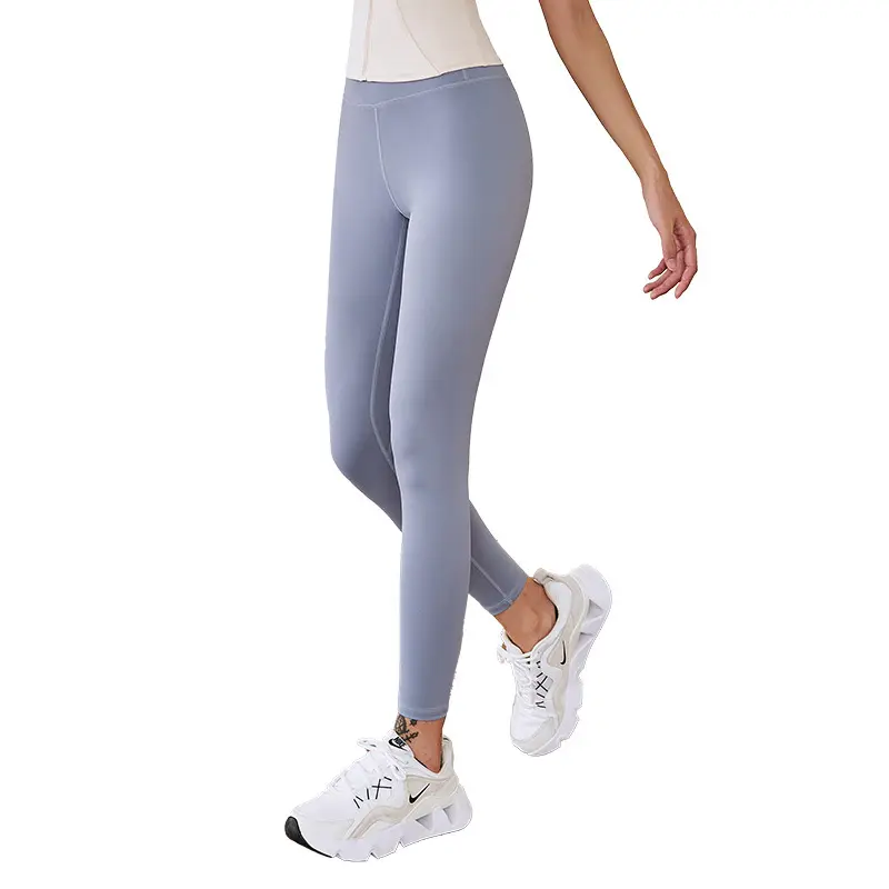 Juyatang no T-line yoga trousers women's nude sports fitness high waist, hip lift, abdomen and thin yoga pants