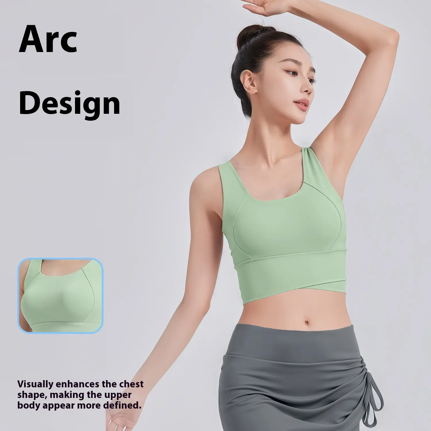 Juyitang high waist cross sports underwear women's shock-proof running gathering vest fitness yoga underwear