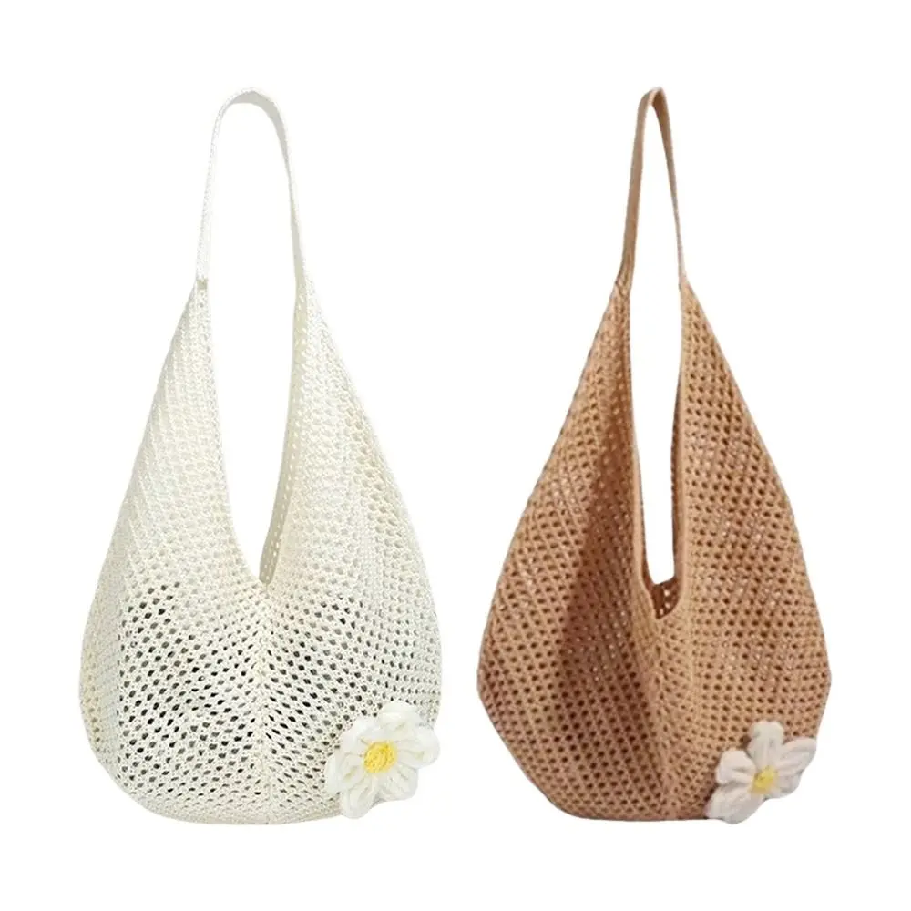 Bohemian Style Straw Wicker Woven Bags Large Capacity Fashion Shoulder Crossbody Bag Summer Beach Bag Hollow Out Tote Bag