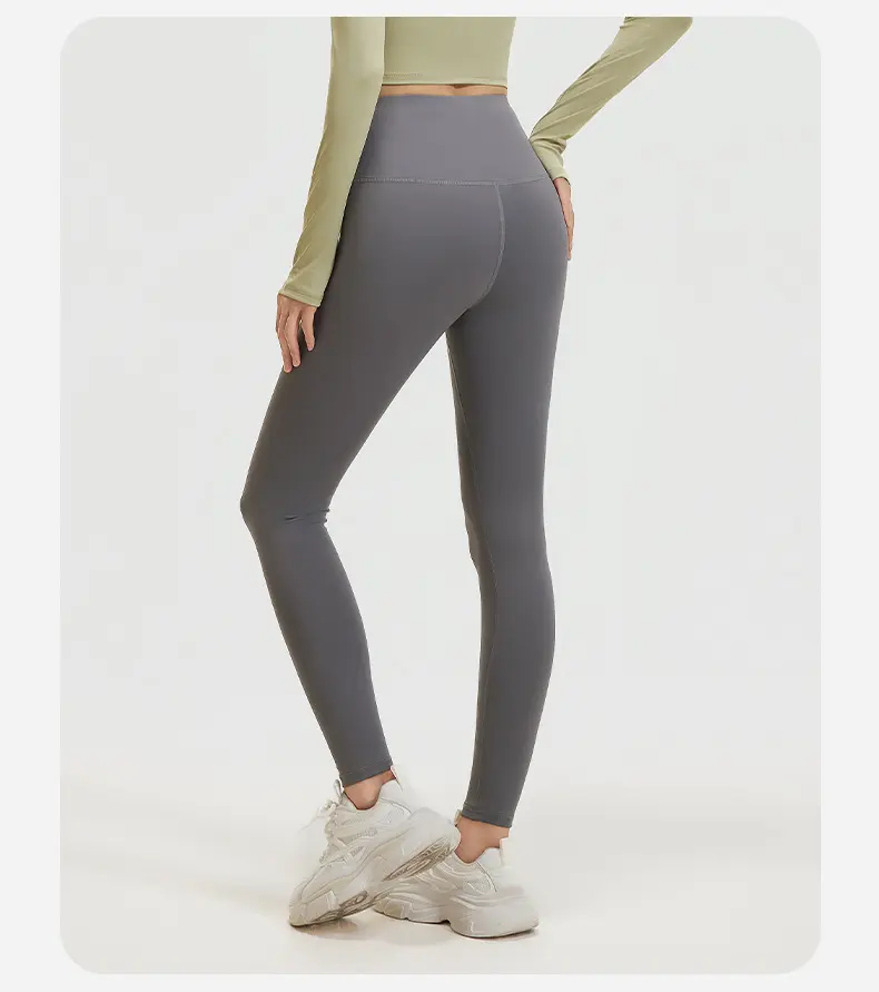 Juyatang no embarrassment line peach hip yoga pants high waist hip lift high elastic nude running fitness pants women
