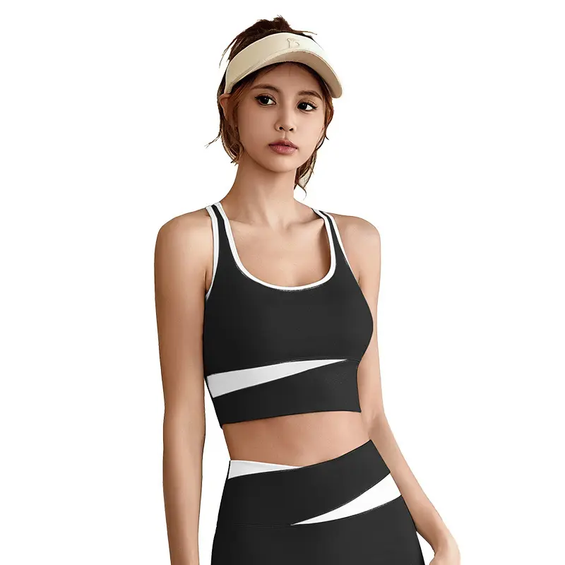 Juyatang high-strength shockproof sports underwear yoga bra seamless gathering running fitness vest