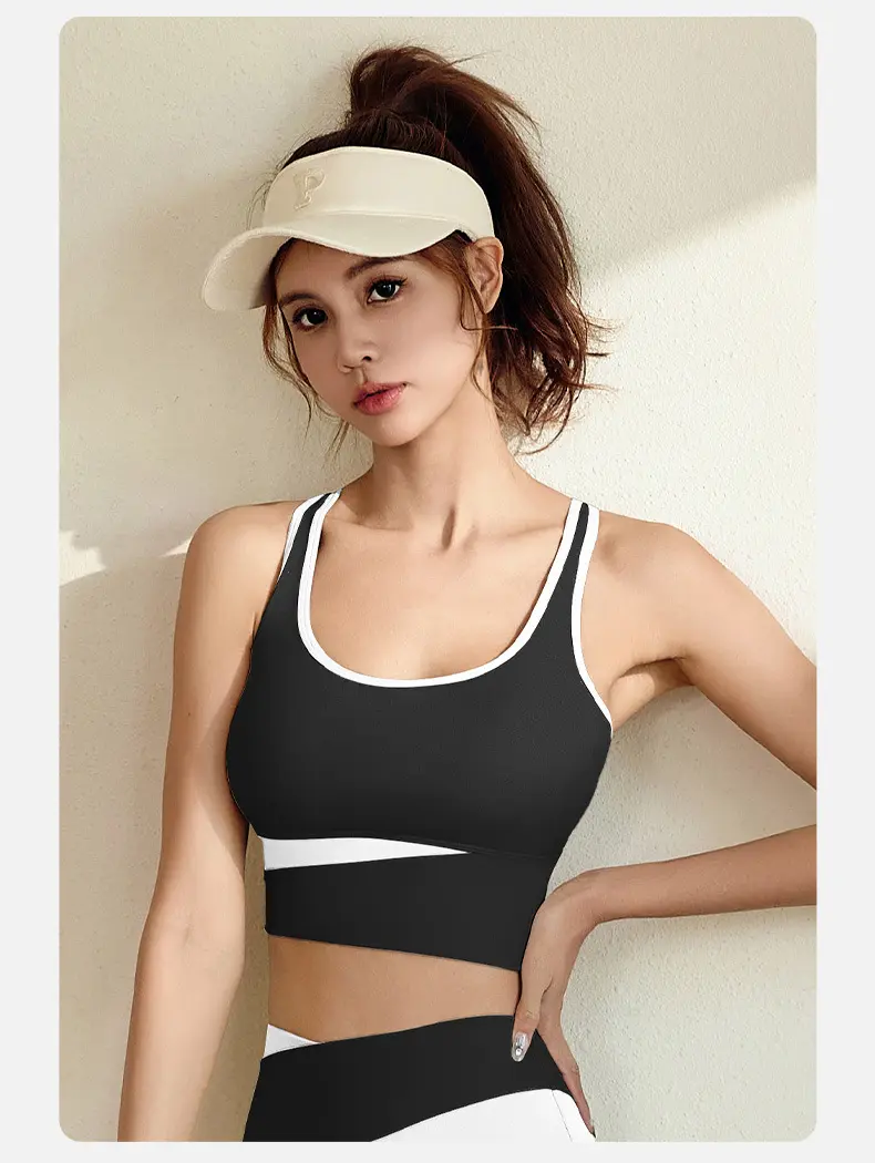 Juyatang high-strength shockproof sports underwear yoga bra seamless gathering running fitness vest