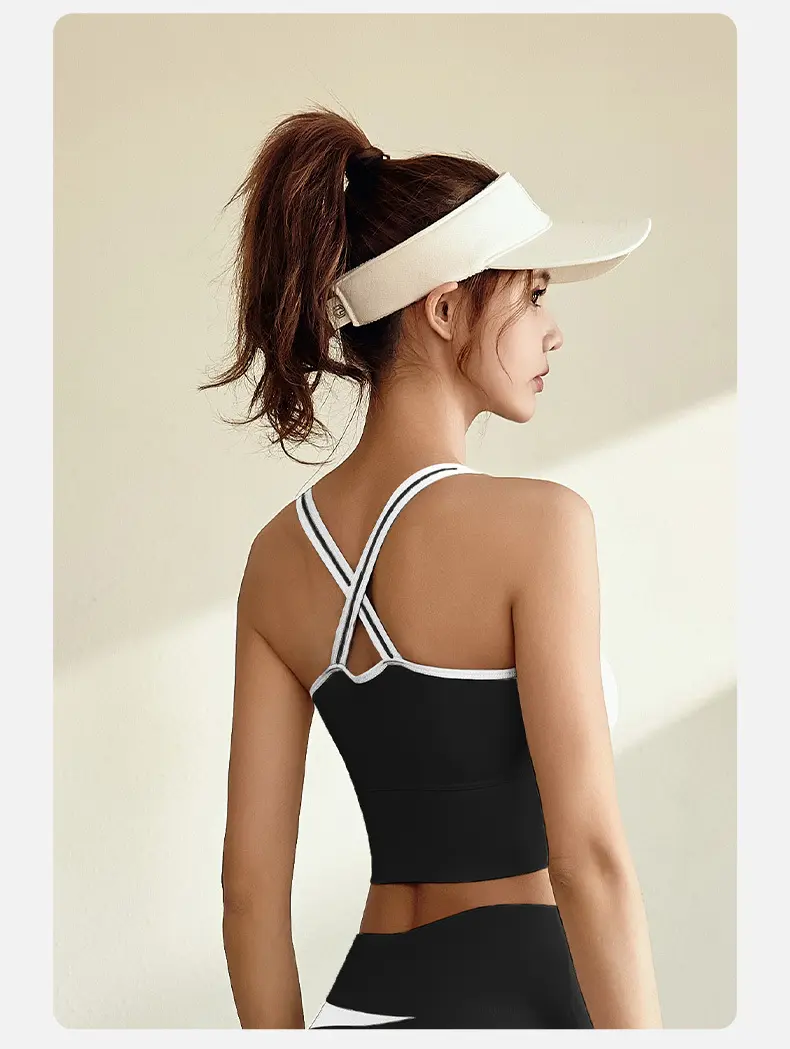 Juyatang high-strength shockproof sports underwear yoga bra seamless gathering running fitness vest