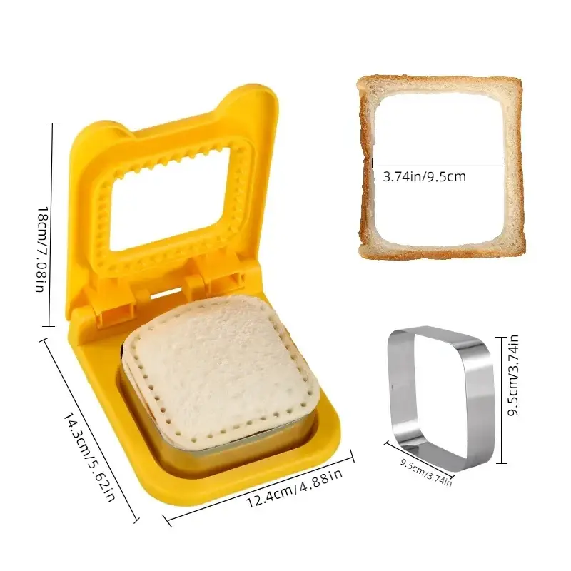 Breakfast Sandwich Maker Bread Mold Toast Bread Cutting Die  Sandwich Cookie Cutter Breakfast Dessert  Tool Kitchen Gadgets