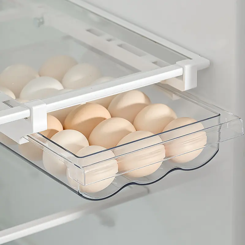 Refrigerator egg storage box Drawer kitchen egg rack frozen fruit and vegetable fresh-keeping box organizer