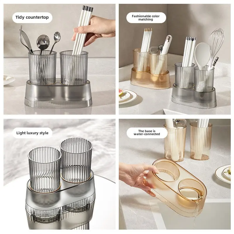 Kitchen items Light luxury chopsticks storage box Chopsticks stand Chopsticks cage New drainable chopsticks stand