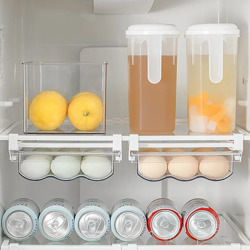 Refrigerator egg storage box Drawer kitchen egg rack frozen fruit and vegetable fresh-keeping box organizer