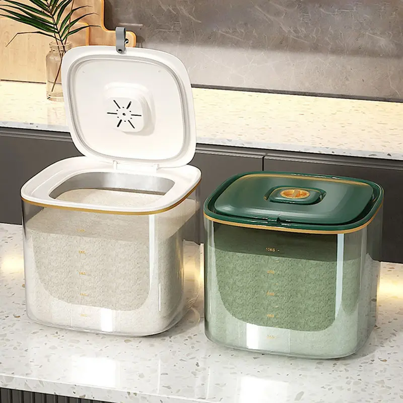 Sealedhouseholdinsect-proofandmoisture-proof rice storageboxMultigraintank Rice storage box Storage tank sealed bucket rice tank