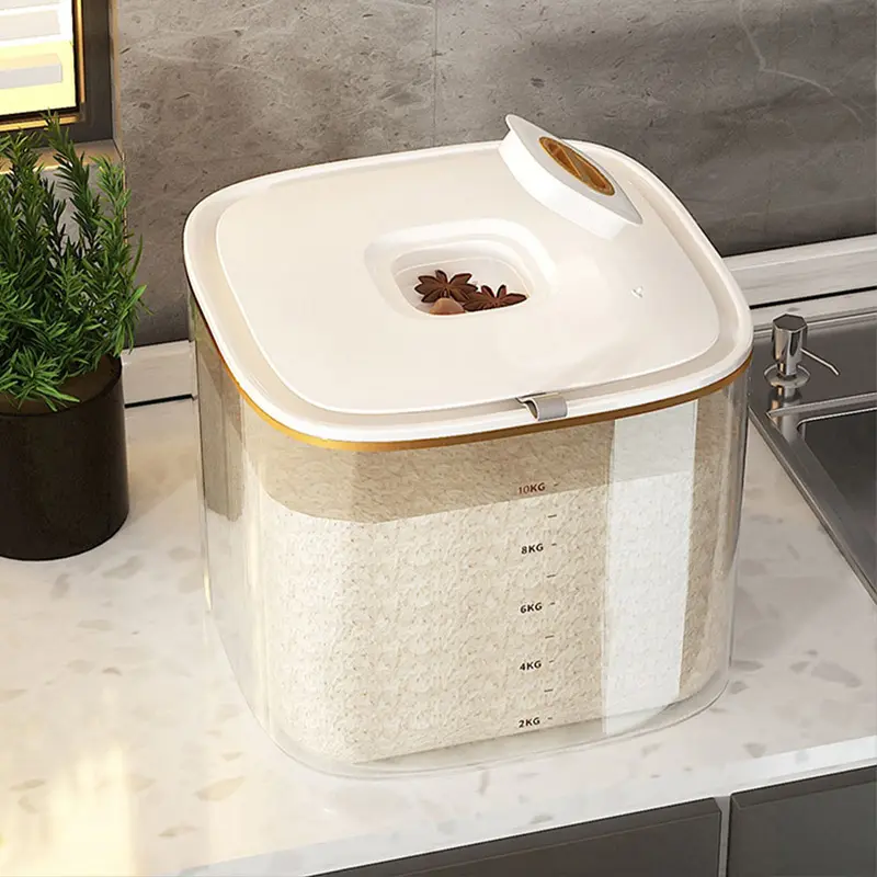 Sealedhouseholdinsect-proofandmoisture-proof rice storageboxMultigraintank Rice storage box Storage tank sealed bucket rice tank