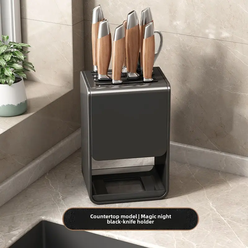 Kitchen knife holder storage rack Perforation-free wall mounted countertop wall hanging kitchen knife holder storage rack