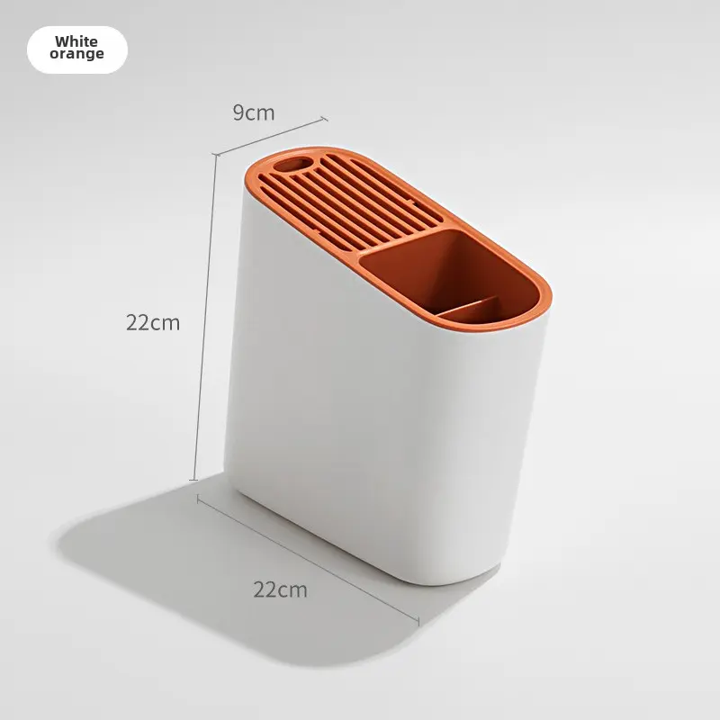 Beveled chopsticks container drain kitchen knife holder Plastic partition for narrow chopsticks container knife holder