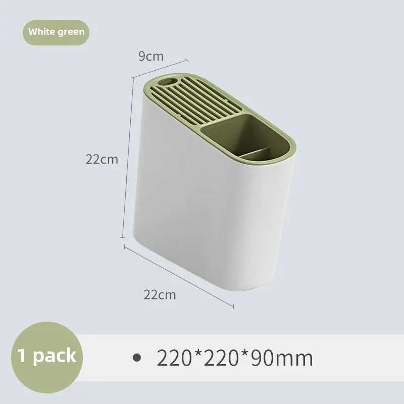 Beveled chopsticks container drain kitchen knife holder Plastic partition for narrow chopsticks container knife holder