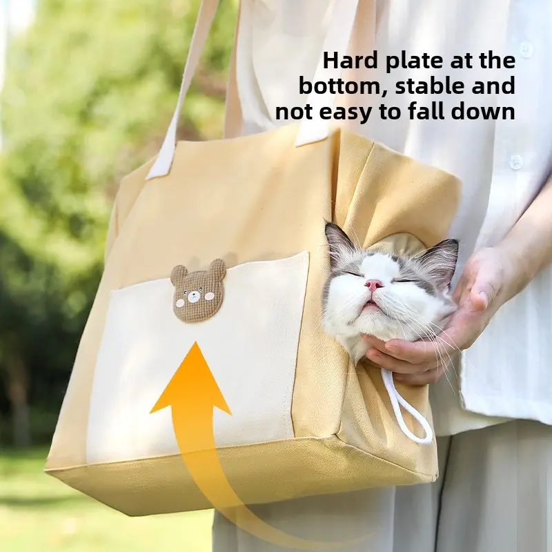 Crossbody Out dog Bag Adjustable large capacity breathable cat bag Tote bag Portable Out bag Pet cat bag  cat backpack