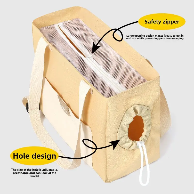 Crossbody Out dog Bag Adjustable large capacity breathable cat bag Tote bag Portable Out bag Pet cat bag  cat backpack