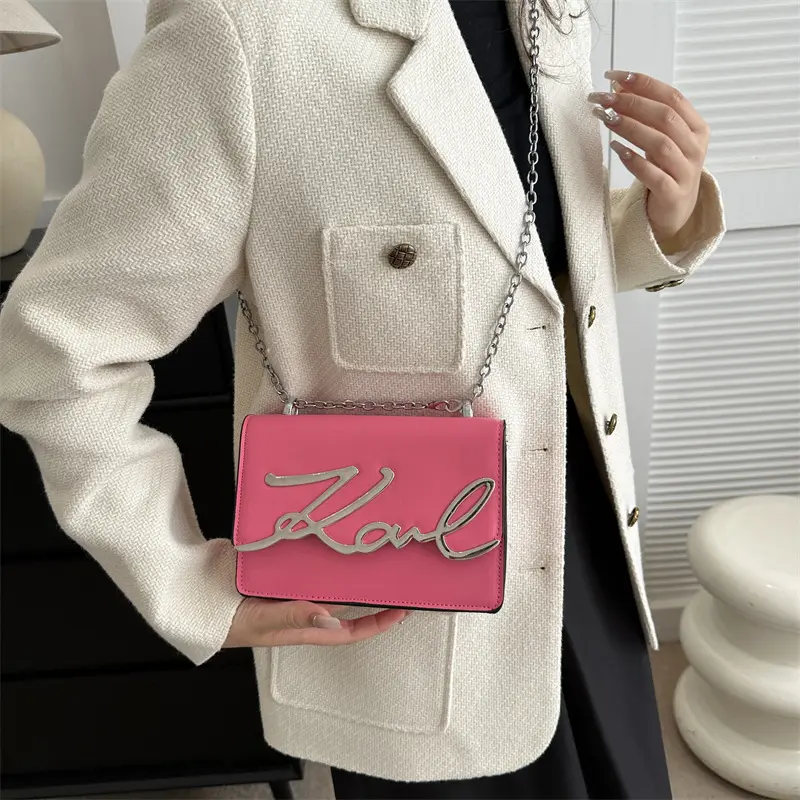 Letter bag ladies  sense niche crossbody bag female new shoulder bag in autumn and winter fashion small square bag female bag