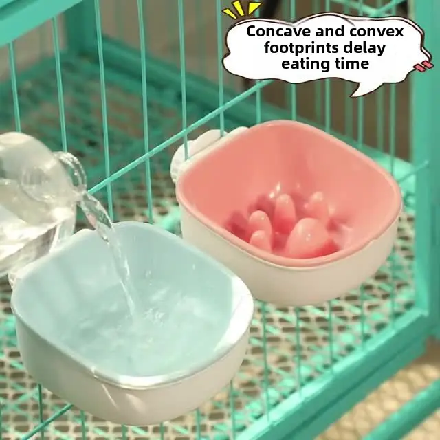 Original Pet Bowl Dog hanging choking bowl Cat water hanging bowl Small and medium dog creative plastic dog bowl