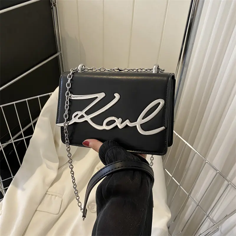 Letter bag ladies  sense niche crossbody bag female new shoulder bag in autumn and winter fashion small square bag female bag