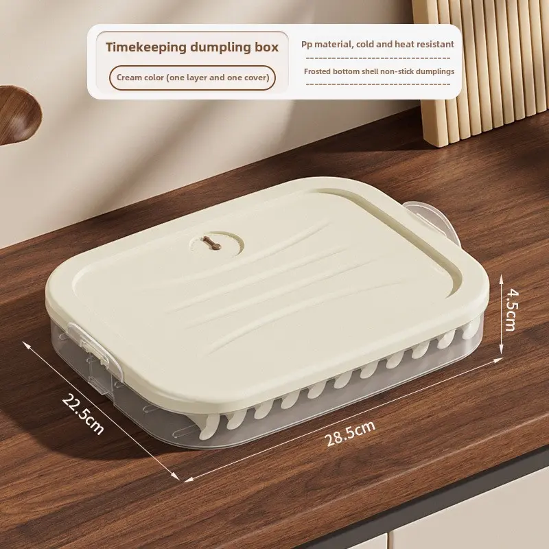 Frozen dumpling box Kitchen household crisper Multi-layer covered dumpling storage box Frozen frozen wonton crisper box