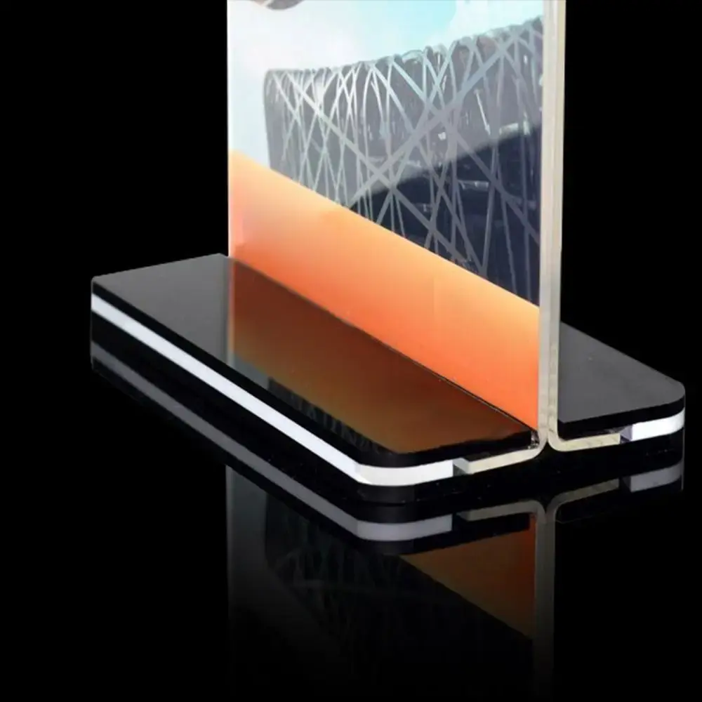 Transparent Acrylic Panel Menu Display Stand A4 Vertical Table Card Sign Collection Photo Protection Holder Album Postcard