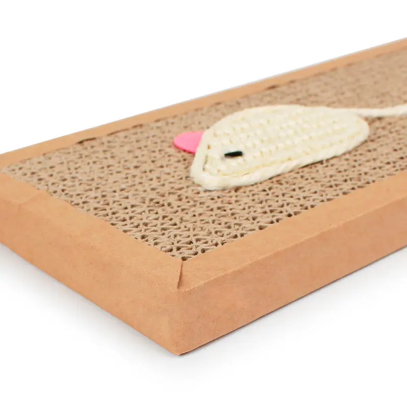 Sisal bait for cats Corrugated paper plate cat scratching board Mouse toy grinding claw Durable scratching pet products